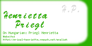 henrietta priegl business card